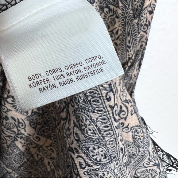 Anthropologie Vanessa Virginia Top Women XS Augusta Flora Lace Hem Blouse Boho - Picture 6 of 10
